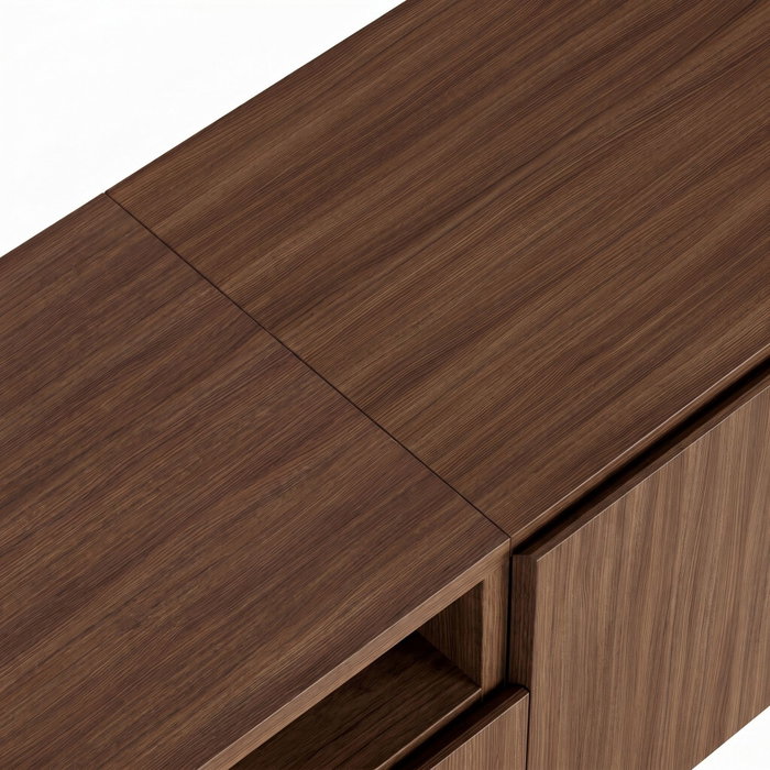 Nordure Rivoli Soporte para TV Milano Walnut y Negro Nordure Rivoli Soporte para TV Milano Walnut y Negro